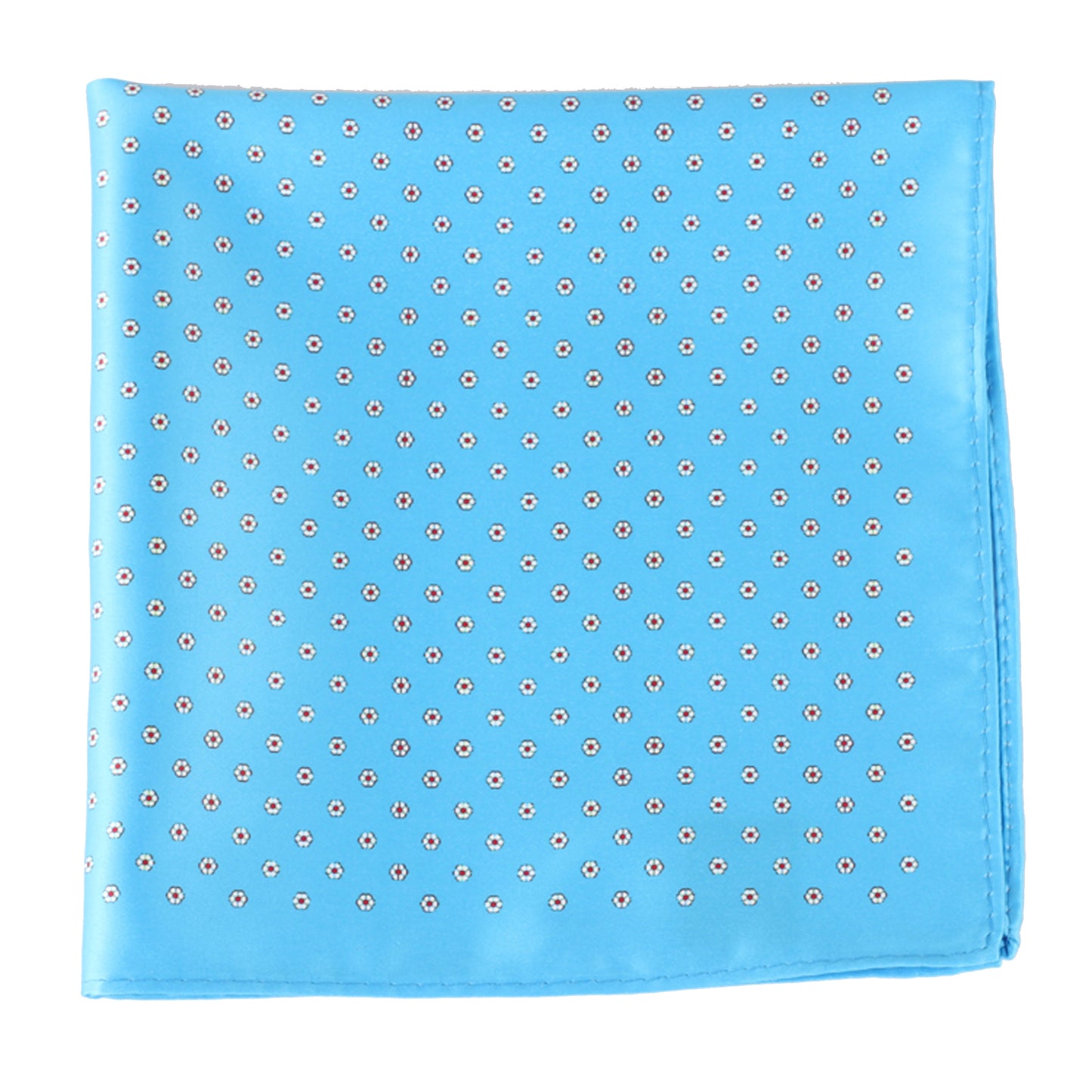 Turquoise/Red Polka Dot Pocket Square + SquareGuard