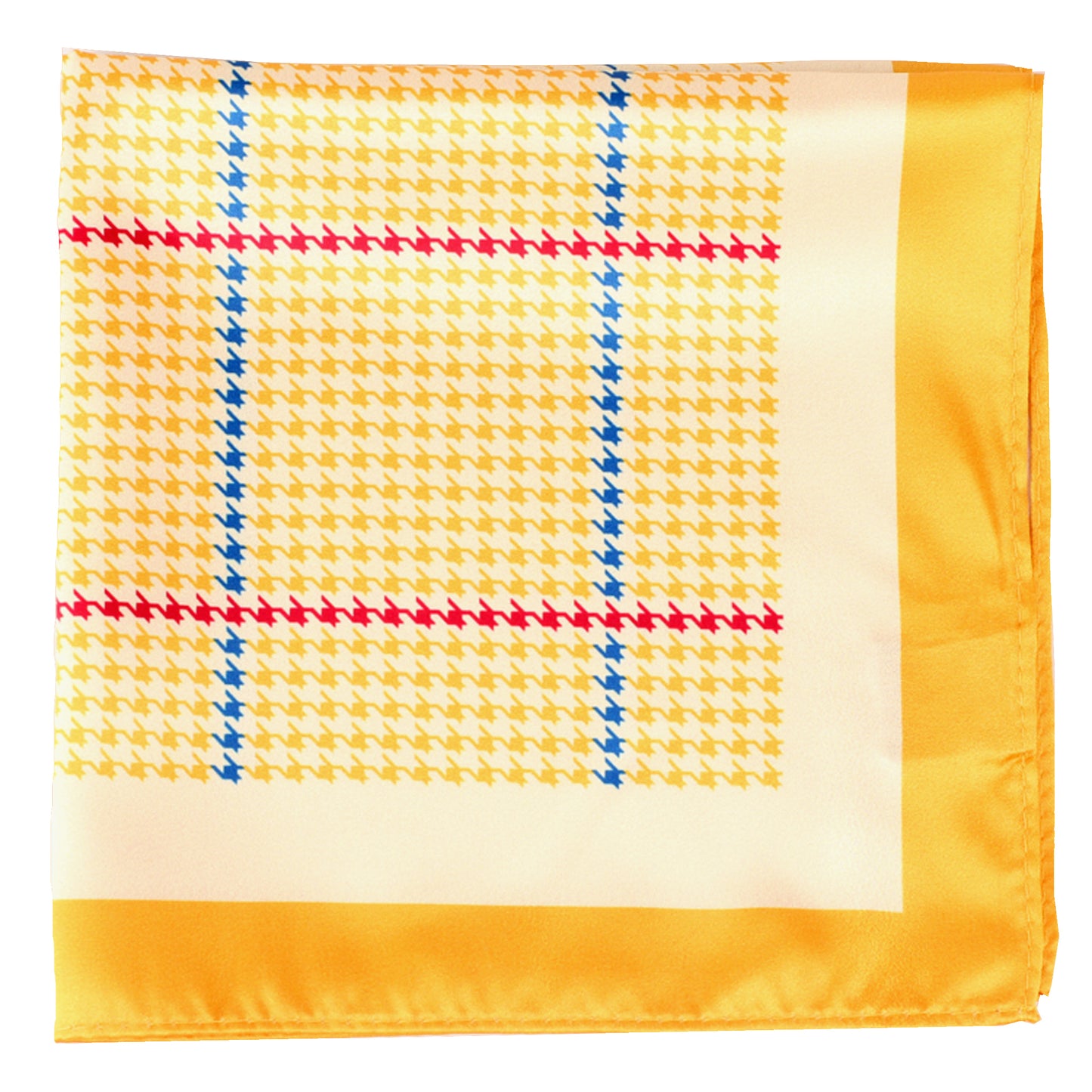 Yellow Houndstooth Pocket Square + SquareGuard