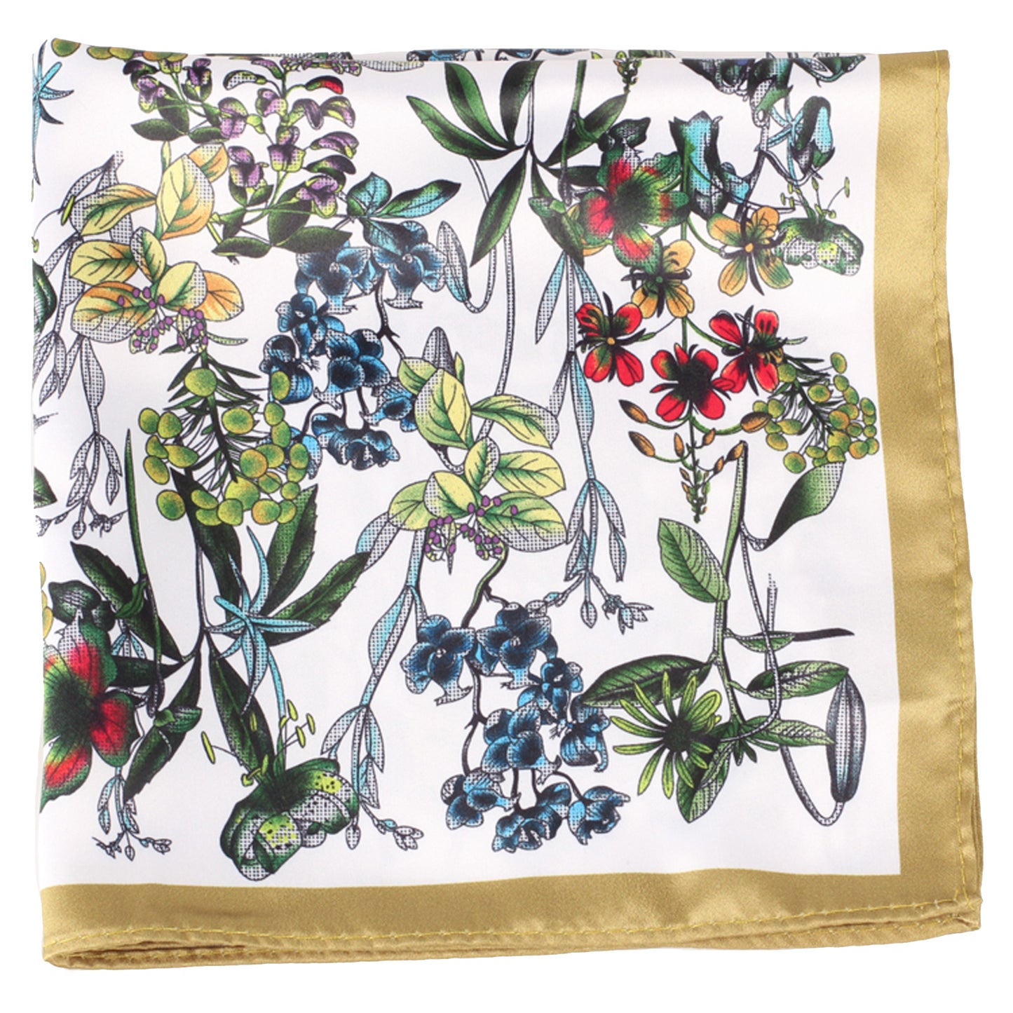 White Floral Pocket Square + SquareGuard