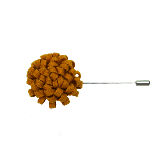 Men's Mustard Looped Lapel Pin