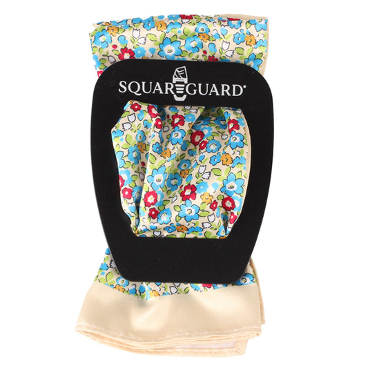 Ivory Floral Pocket Square + SquareGuard