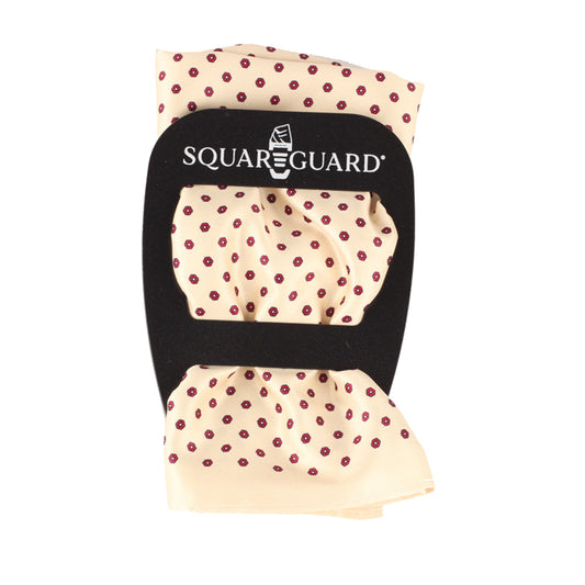 Ivory Polka Dot Pocket Square + SquareGuard
