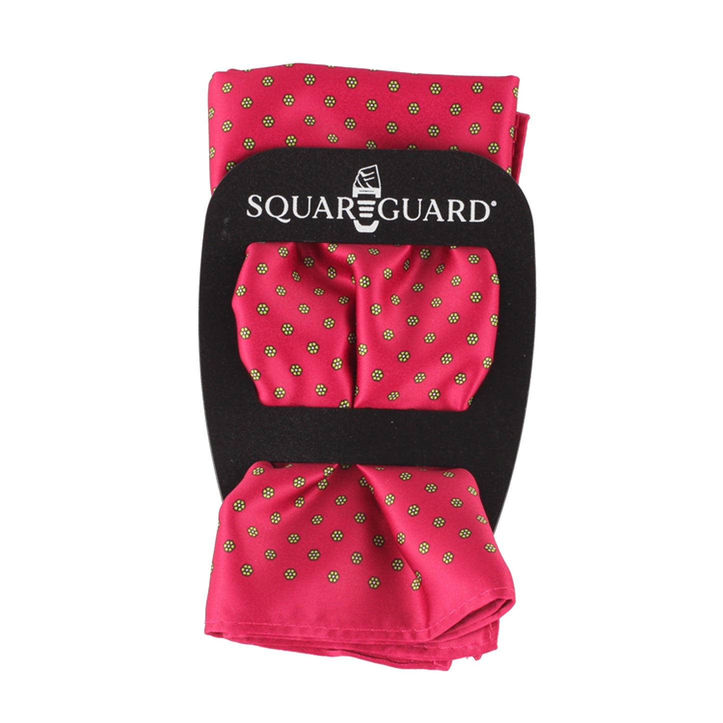 Red Polka Dot Pocket Square + SquareGuard