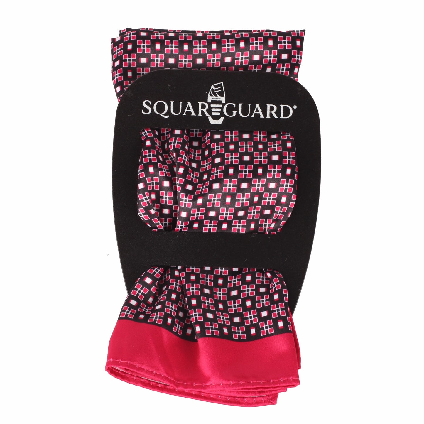 Red/Black Geometric Pocket Square + SquareGuard