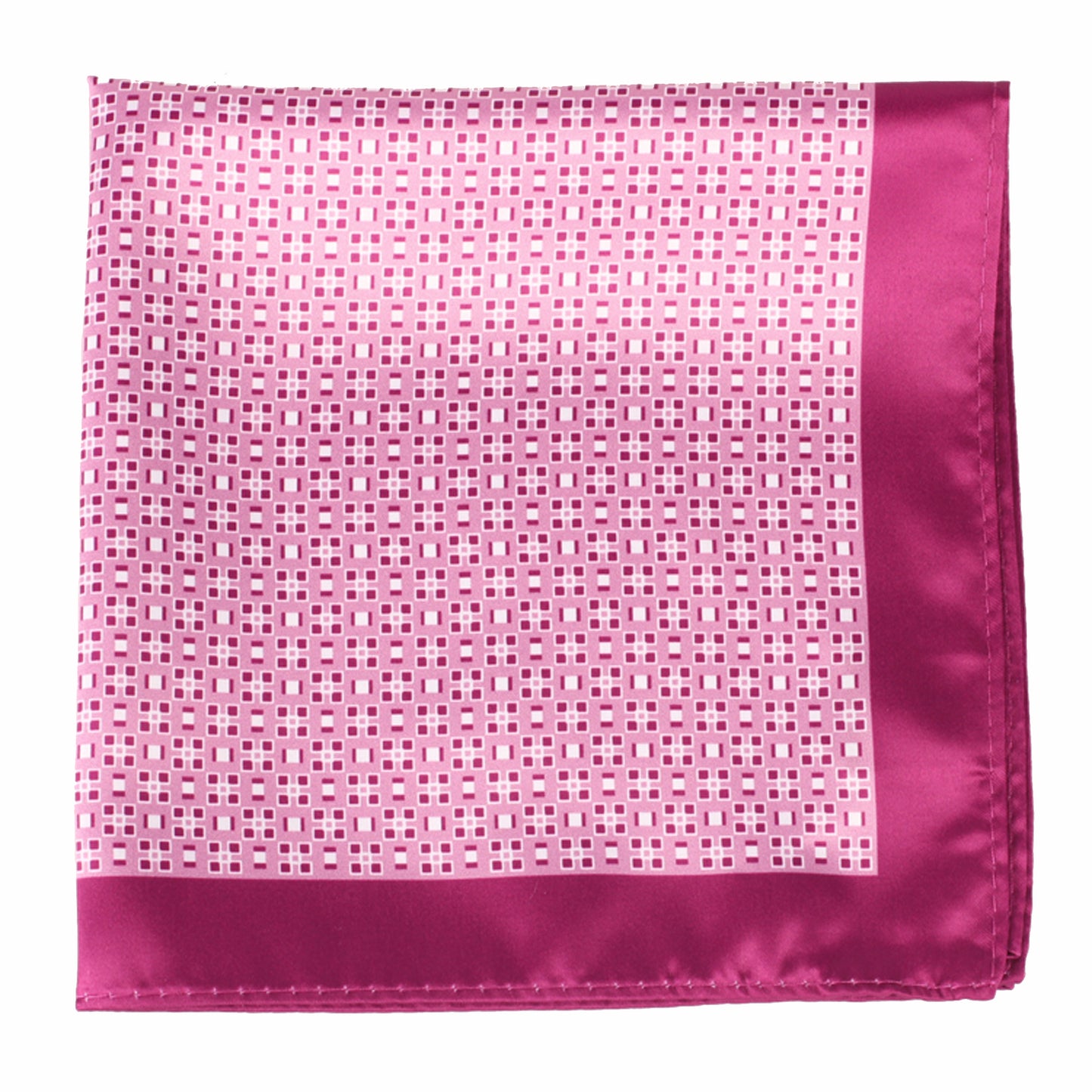 Hot Pink/Light Pink Pocket Square + SquareGuard