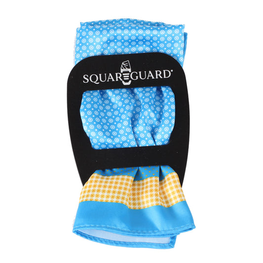 Turquoise Polka Dot Pocket Square + SquareGuard