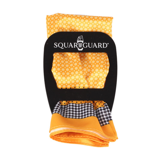 Marigold Polka Dot Pocket Square + SquareGuard