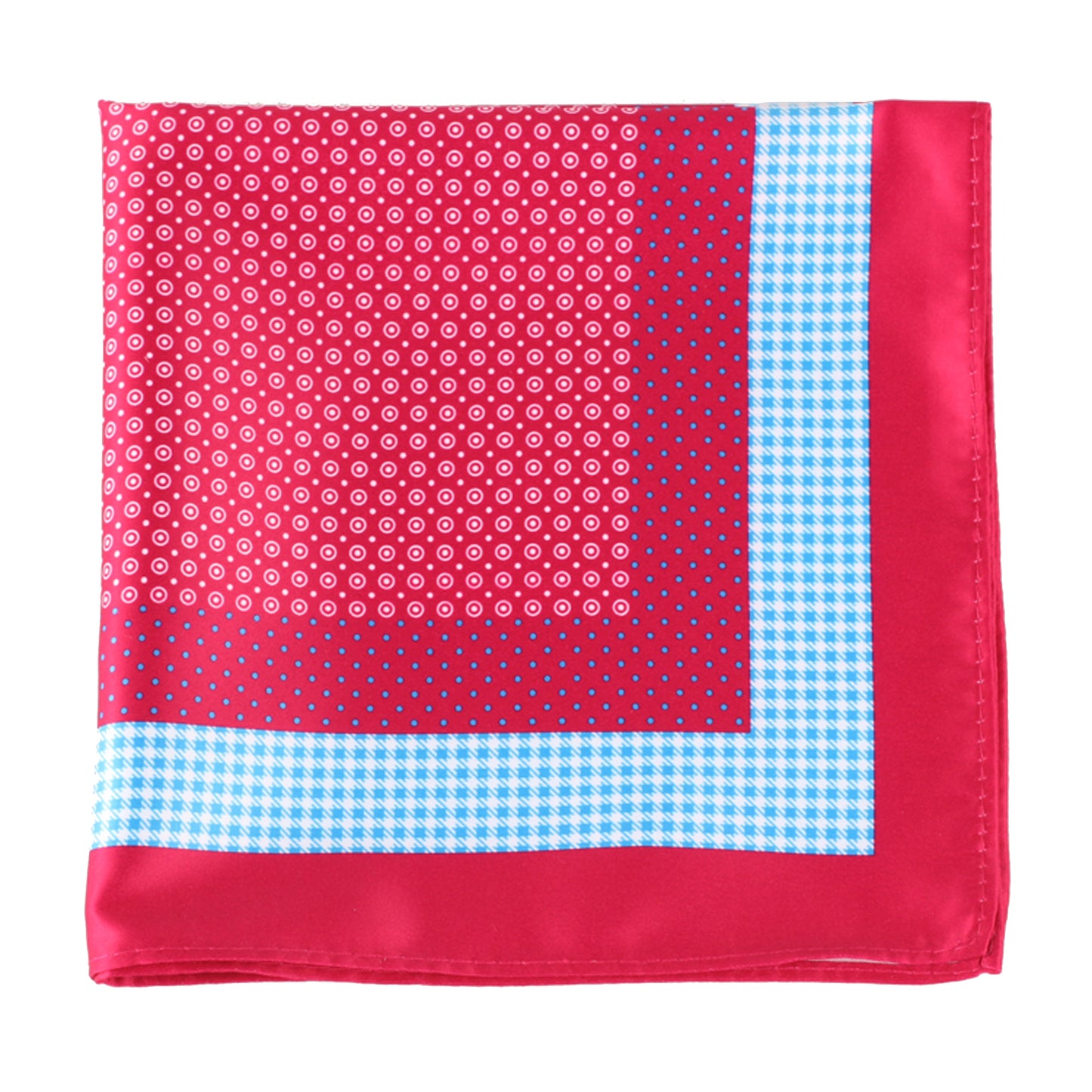 Pink/Blue Polka Dot Pocket Square + SquareGuard