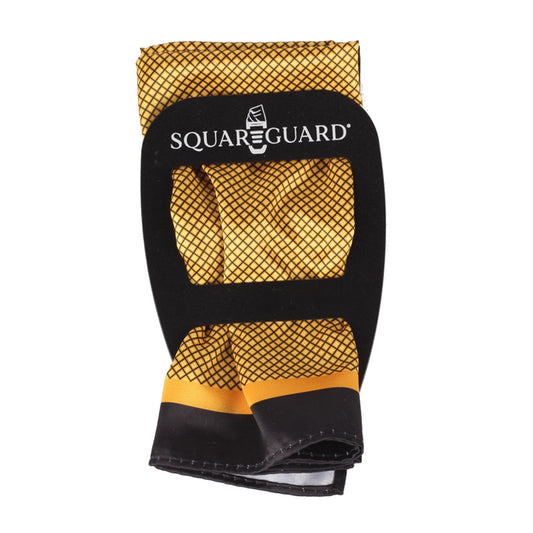 Yellow Checkered Pocket Square + SquareGuard
