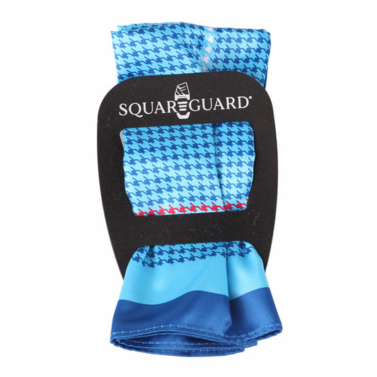 Turquoise Houndstooth Pocket Square + SquareGuard