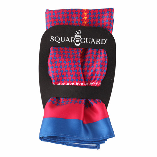 Red Houndstooth Pocket Square + SquareGuard
