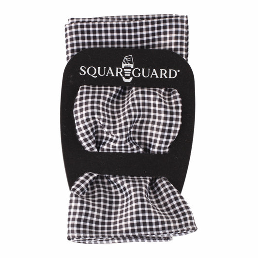 Black Gingham Pocket Square + SquareGuard