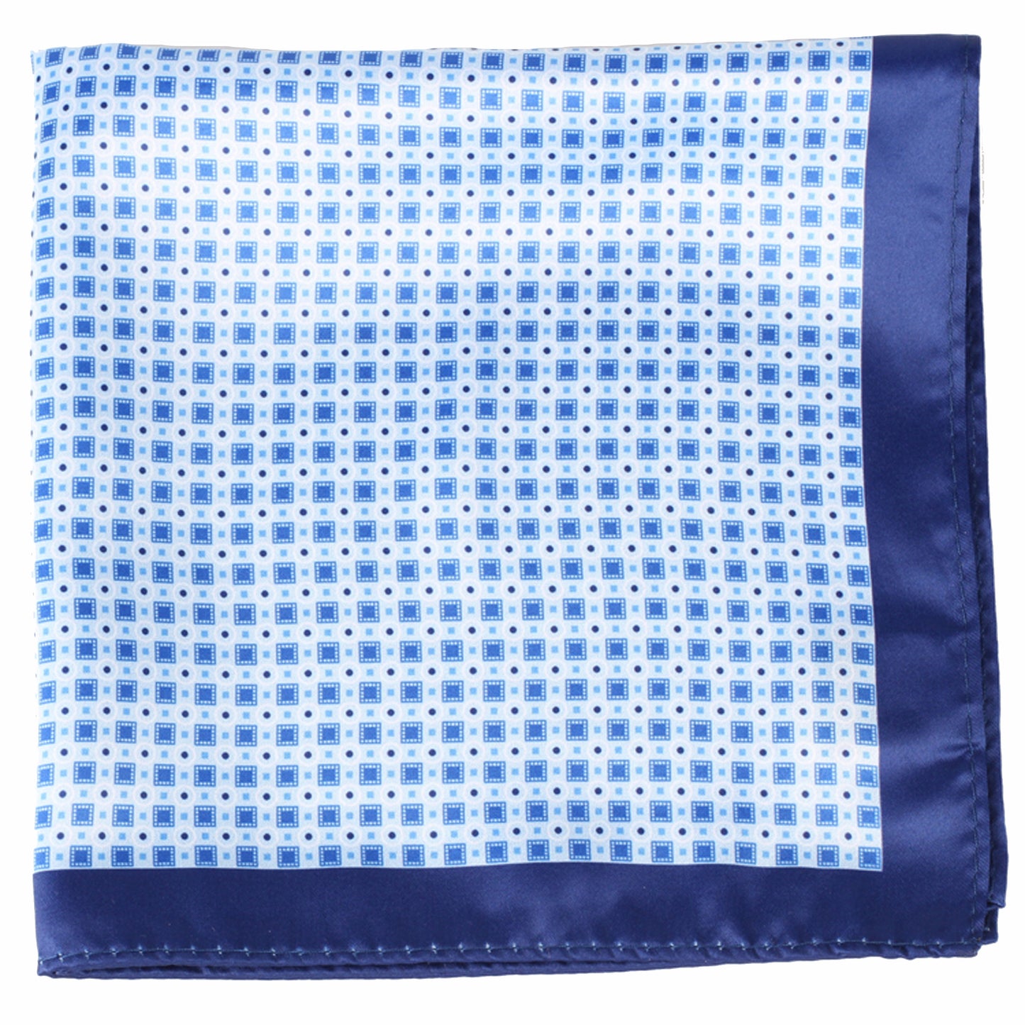 Light Blue Geometric Pocket Square + SquareGuard