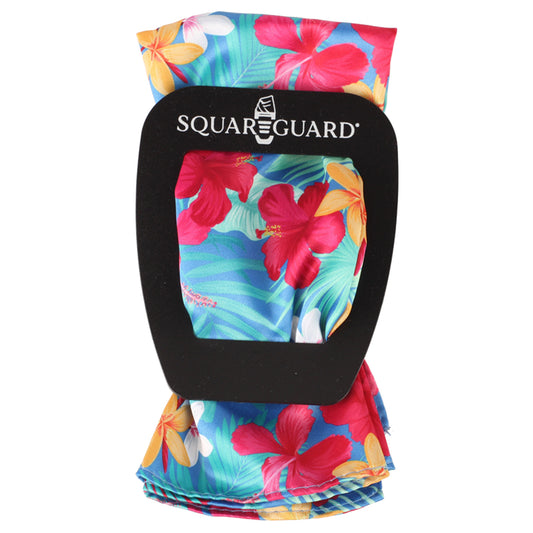Turquoise Tropical Pocket Square + SquareGuard