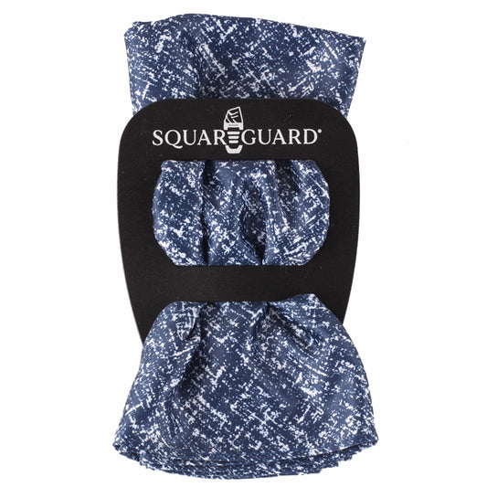 Navy Distressed Pocket Square + SquareGuard