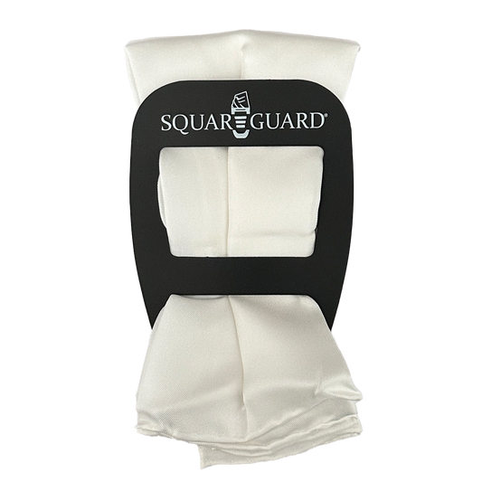 Bright White Pocket Square + SquareGuard