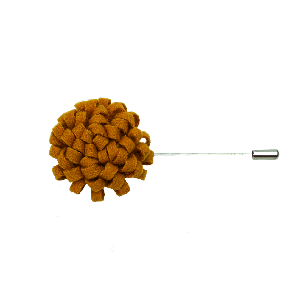 Men's Mustard Looped Lapel Pin