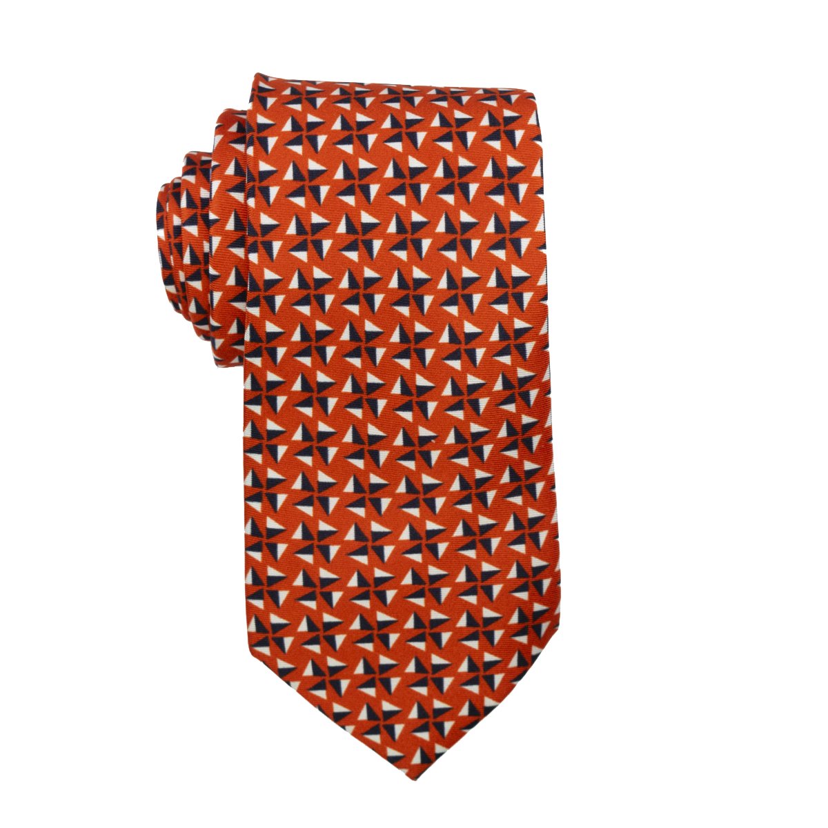 Orange Geometric Tie