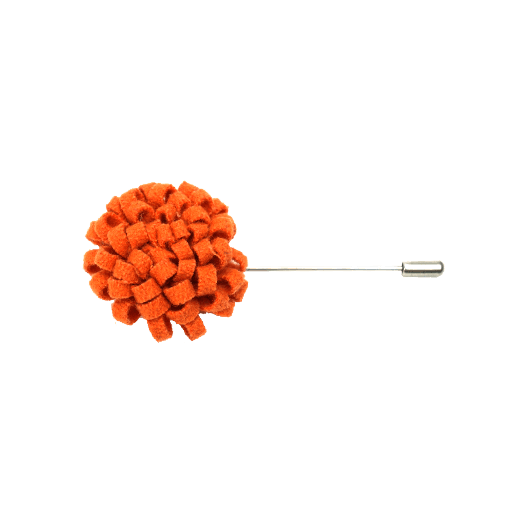 Men's Orange Looped Lapel Pin