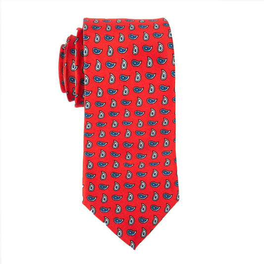 Red Bold Paisley Tie