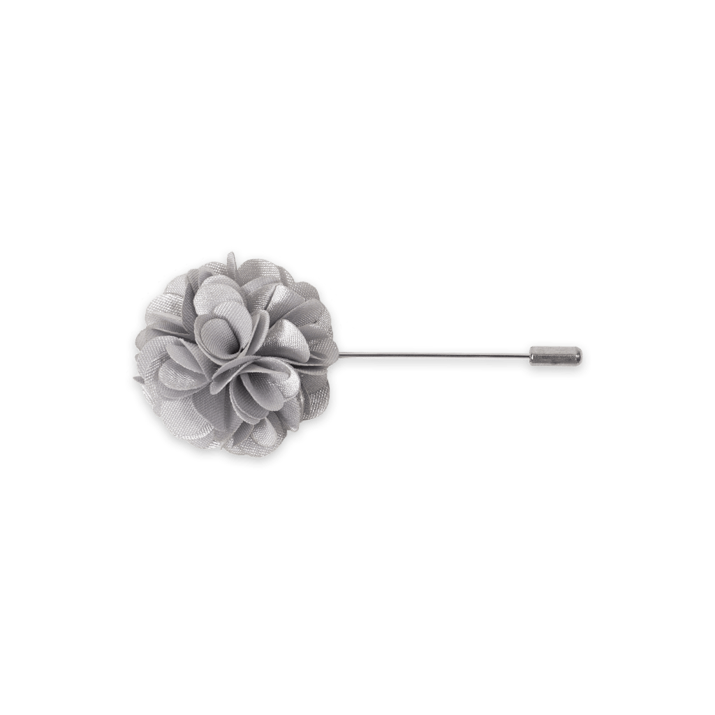 Silver Satin Lapel Pin